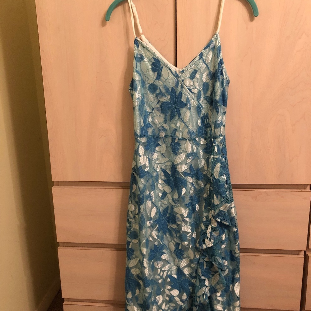 Memorial Day Sale! New Francesca’s Turquoise & Aqua Blue Lace Sleeveless Dress